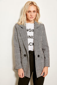 Gray Plaid Coat