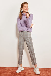 Gray plaid pants