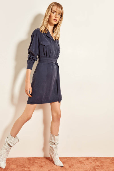 Advanced Linking Navy Dress