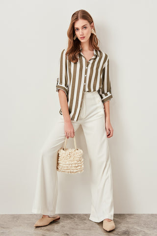 Striped shirt Khaki