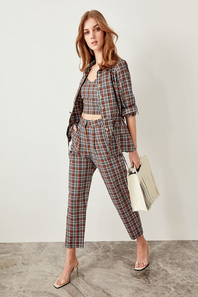 Multi-Color Plaid Pants