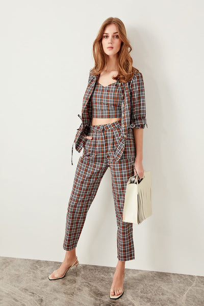 Multi-Color Plaid Pants