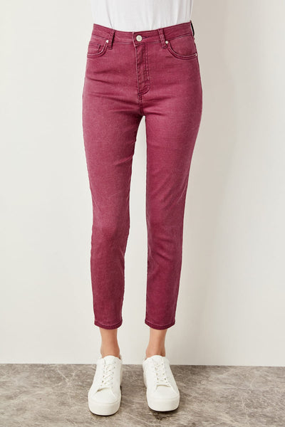 Fuchsia High Waist Skinny Jeans