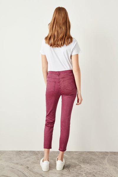 Fuchsia High Waist Skinny Jeans