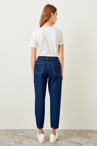 Blue High Waist Jeans Carrot