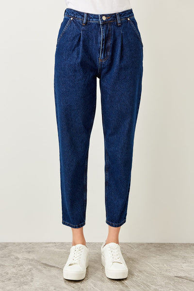 Blue High Waist Jeans Carrot