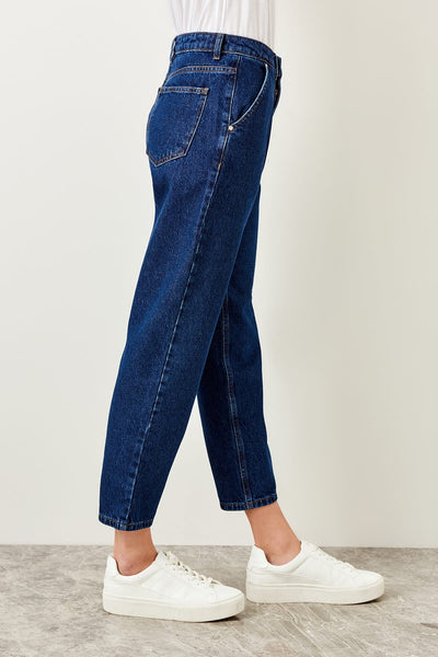 Blue High Waist Jeans Carrot