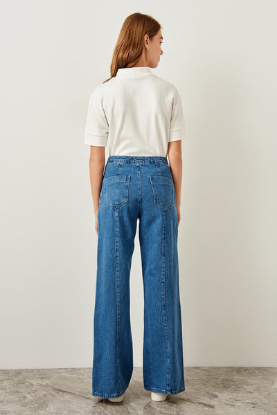 Blue studs Advanced High Waist Wide Leg Jeans