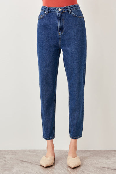 Blue High Waist Jeans Mom