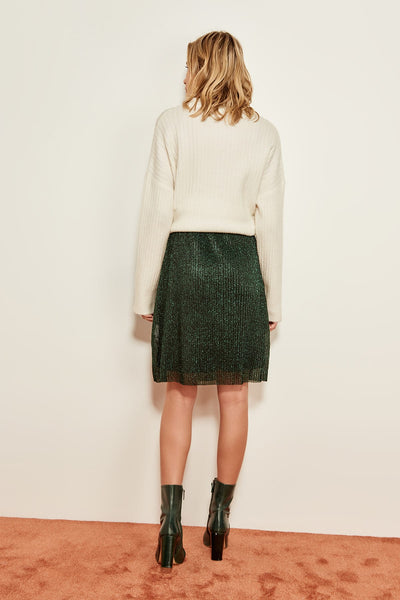 Green Knitting Skirt