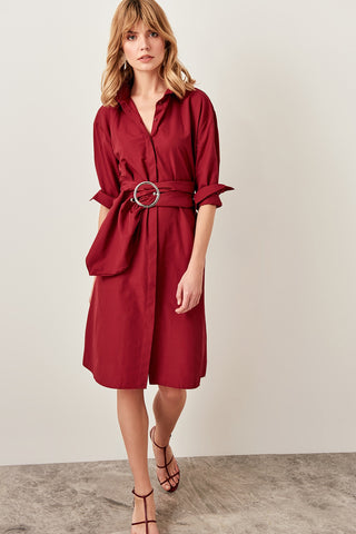 Arched Bordeaux Dress