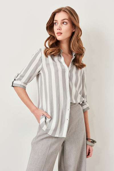 Gray Striped shirt