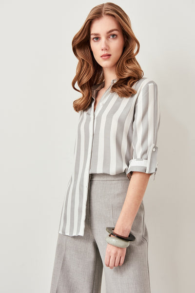 Gray Striped shirt