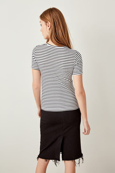 Black Stripe Knit camisole T-shirts