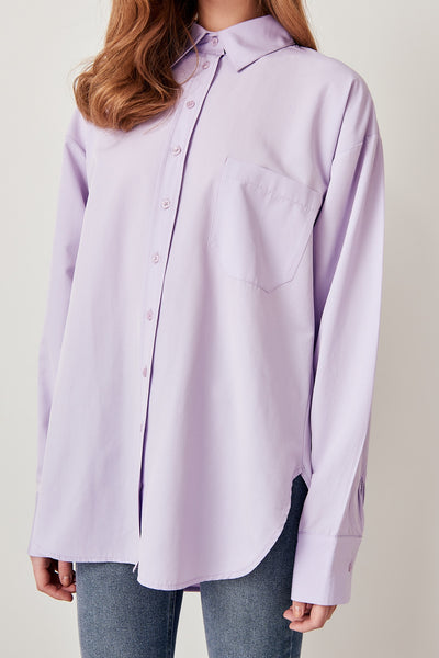 Basic Lila Boyfriend Shirt