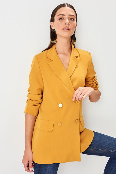 Mustard Button Detail Jacket