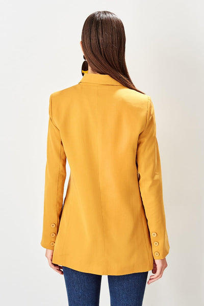 Mustard Button Detail Jacket