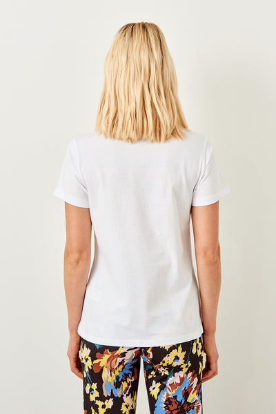 Knitted T-shirts Embroidered White Basic