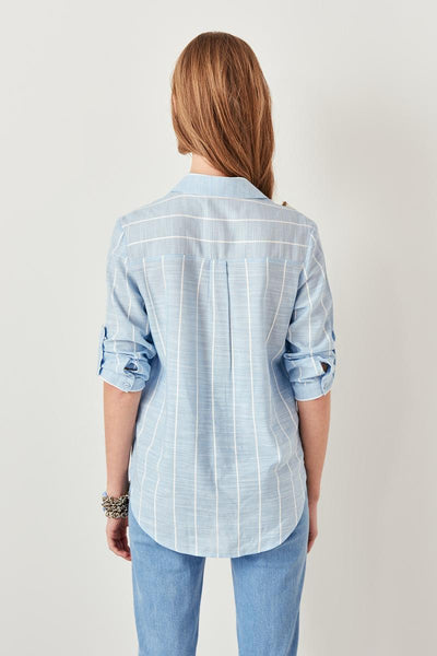 Blue Pocket Detailed Shirt