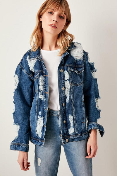 Ripped Denim Jacket