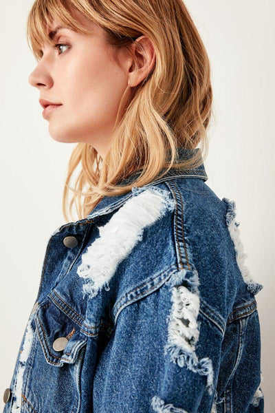 Ripped Denim Jacket