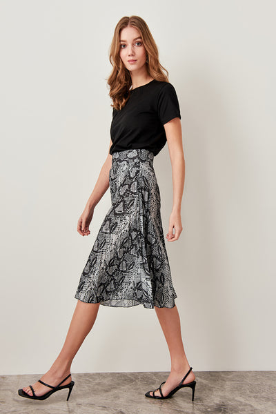 Black Snake Patterned skirt