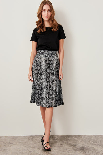 Black Snake Patterned skirt