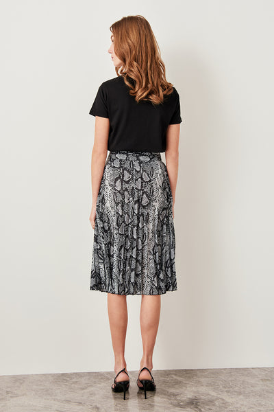 Black Snake Patterned skirt