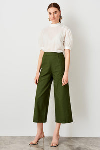 Haki Spanish Bell-Bottomed Pants