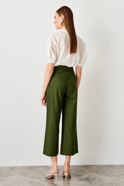 Haki Spanish Bell-Bottomed Pants