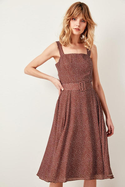 Brown Polka Dot Dress