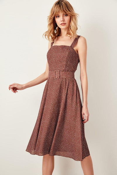 Brown Polka Dot Dress