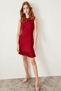 Bordeaux Pilis Detailed Dress