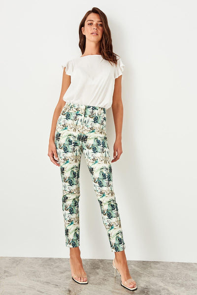 Green Patterned Pants