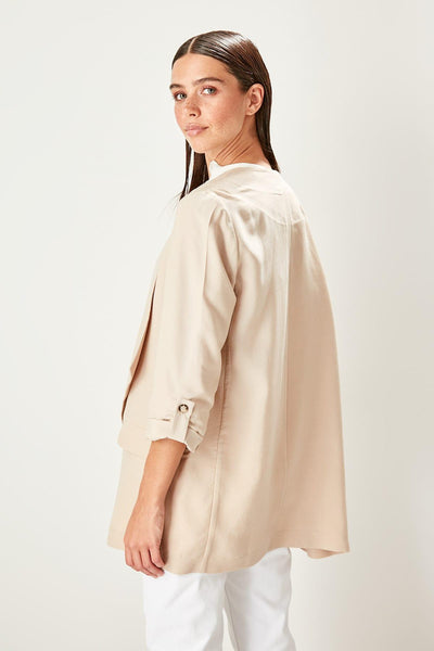 Beige Pocket Detail Jacket